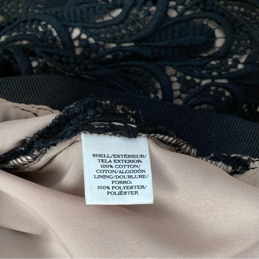 NWT Ann Taylor Black Guipure Lace Evening Skirt size 8 T